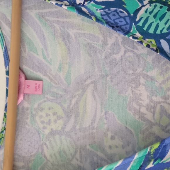 Lily Pulitzer Paulina Bennett Blue Stretchy Beachy Women's Jumpsuit Sz M - Picture 7 of 11